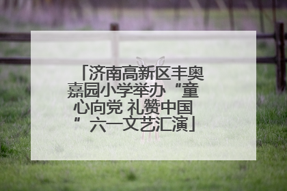 济南高新区丰奥嘉园小学举办“童心向党 礼赞中国”六一文艺汇演