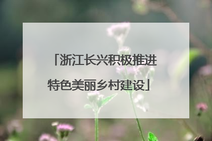 浙江长兴积极推进特色美丽乡村建设