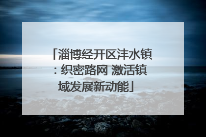 淄博经开区沣水镇：织密路网 激活镇域发展新动能