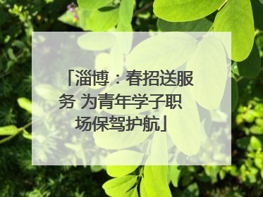 淄博：春招送服务 为青年学子职场保驾护航