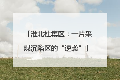 淮北杜集区：一片采煤沉陷区的“逆袭”