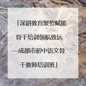 深耕教育聚势赋能 骨干培训领航致远—成都市初中语文骨干教师培训班
