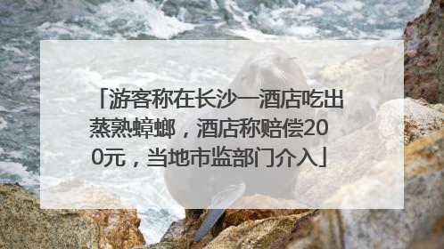游客称在长沙一酒店吃出蒸熟蟑螂，酒店称赔偿200元，当地市监部门介入
