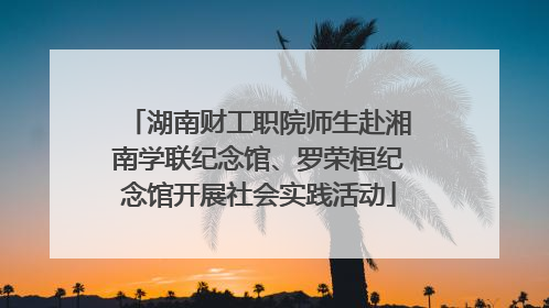 湖南财工职院师生赴湘南学联纪念馆、罗荣桓纪念馆开展社会实践活动