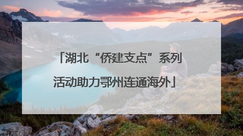 湖北“侨建支点”系列活动助力鄂州连通海外