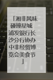 湘非风味碰撞星城 浦发银行长沙分行协办中非经贸博览会美食节