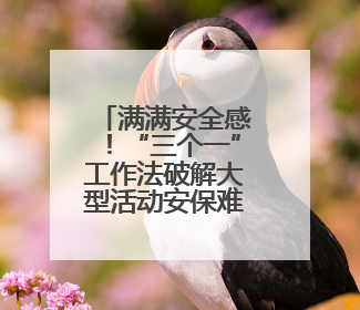 满满安全感！“三个一”工作法破解大型活动安保难题