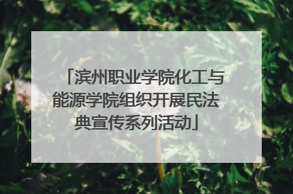 滨州职业学院化工与能源学院组织开展民法典宣传系列活动