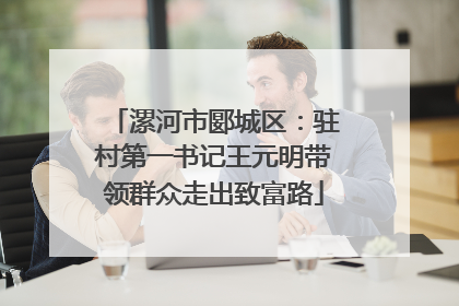 漯河市郾城区：驻村第一书记王元明带领群众走出致富路