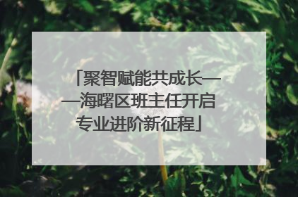 聚智赋能共成长——海曙区班主任开启专业进阶新征程