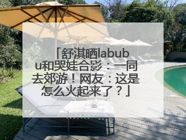 舒淇晒labubu和哭娃合影：一同去郊游！网友：这是怎么火起来了？