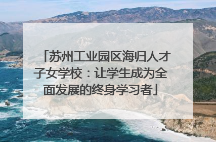 苏州工业园区海归人才子女学校：让学生成为全面发展的终身学习者
