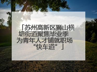 苏州高新区狮山横塘街道聚焦毕业季 为青年人才铺就职场“快车道”