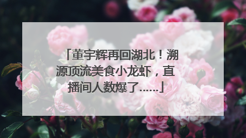 董宇辉再回湖北！溯源顶流美食小龙虾，直播间人数爆了……