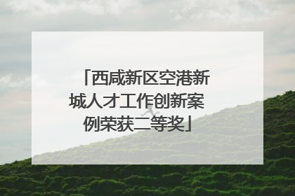 西咸新区空港新城人才工作创新案例荣获二等奖