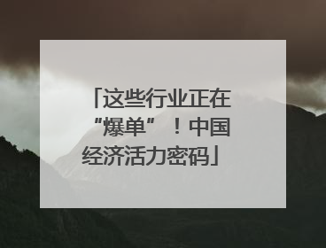 这些行业正在“爆单”！中国经济活力密码