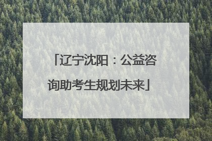 辽宁沈阳：公益咨询助考生规划未来