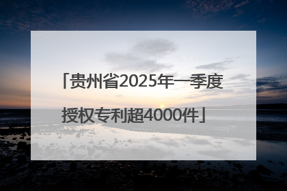 贵州省2025年一季度授权专利超4000件