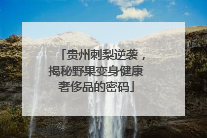 贵州刺梨逆袭，揭秘野果变身健康奢侈品的密码