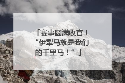 赛事圆满收官！“伊犁马就是我们的千里马！”