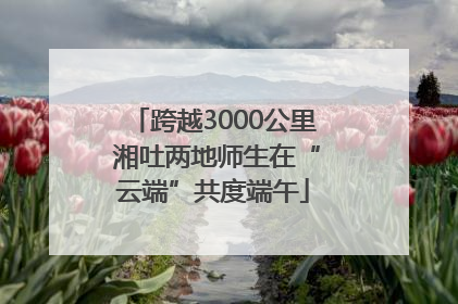跨越3000公里 湘吐两地师生在“云端”共度端午