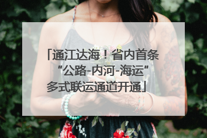 通江达海！省内首条“公路-内河-海运”多式联运通道开通