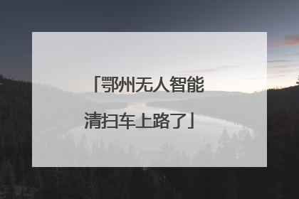 鄂州无人智能清扫车上路了