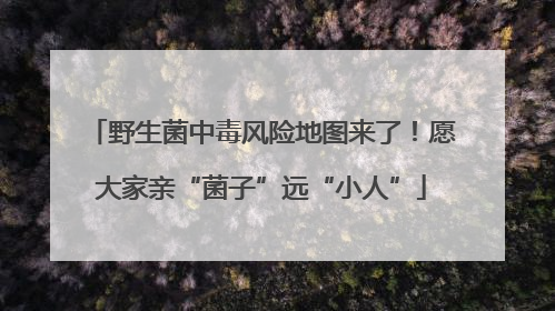 野生菌中毒风险地图来了！愿大家亲“菌子”远“小人”