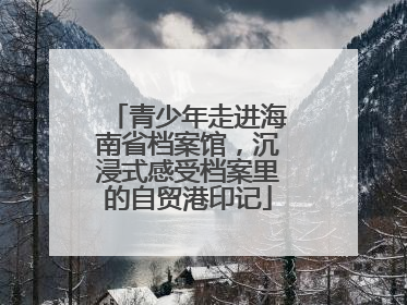 青少年走进海南省档案馆，沉浸式感受档案里的自贸港印记