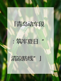 青岛动车段：筑牢夏日“清凉防线”