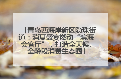 青岛西海岸新区隐珠街道：消夏盛宴燃动“滨海会客厅”，打造全天候、全龄段消费生态圈