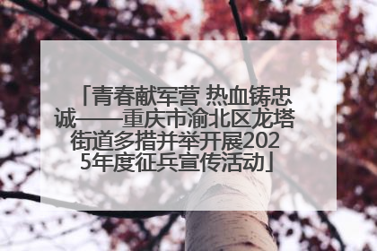 青春献军营 热血铸忠诚——重庆市渝北区龙塔街道多措并举开展2025年度征兵宣传活动