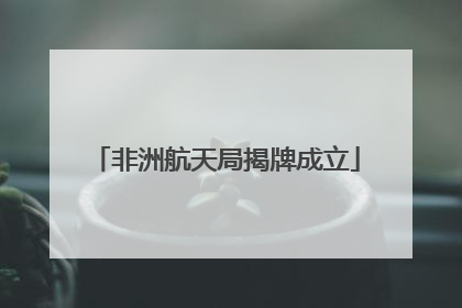 非洲航天局揭牌成立