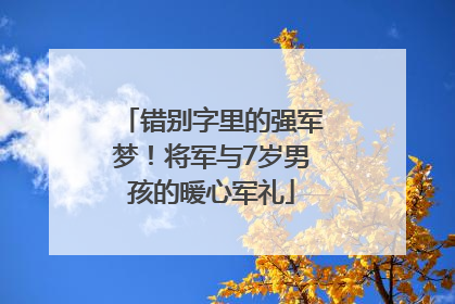 错别字里的强军梦！将军与7岁男孩的暖心军礼