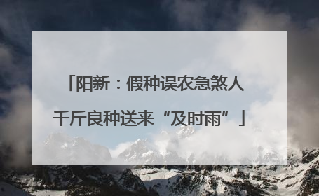 阳新：假种误农急煞人 千斤良种送来“及时雨”