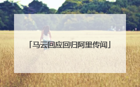 马云回应回归阿里传闻