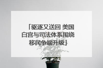 驱逐又送回 美国白宫与司法体系围绕移民争端升级