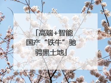 高端+智能 国产“铁牛”驰骋黑土地