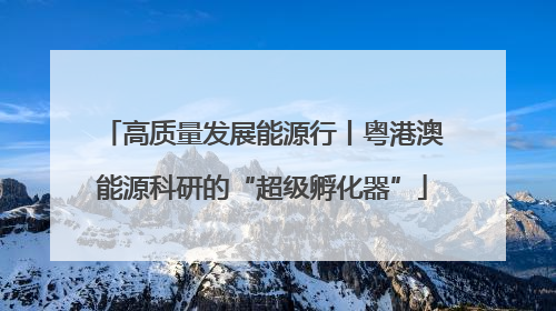 高质量发展能源行丨粤港澳能源科研的“超级孵化器”