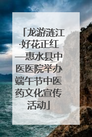 龙游涟江·好花正红—惠水县中医医院举办端午节中医药文化宣传活动