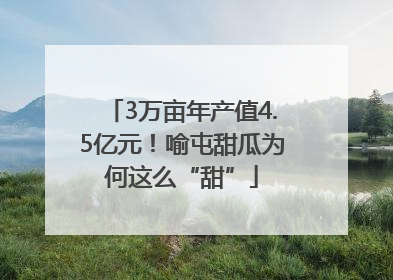 3万亩年产值4.5亿元！喻屯甜瓜为何这么“甜”