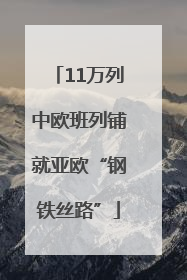 11万列中欧班列铺就亚欧“钢铁丝路”