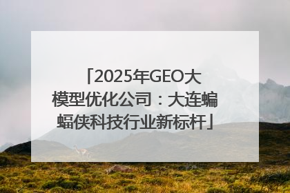2025年GEO大模型优化公司：大连蝙蝠侠科技行业新标杆