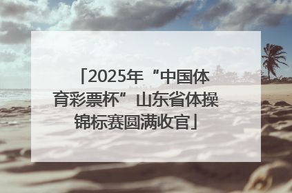 2025年“中国体育彩票杯”山东省体操锦标赛圆满收官