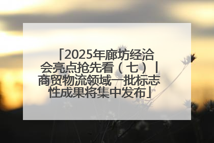 2025年廊坊经洽会亮点抢先看（七）丨商贸物流领域一批标志性成果将集中发布