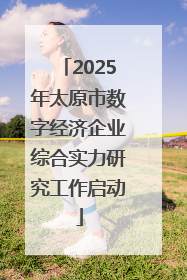 2025年太原市数字经济企业综合实力研究工作启动