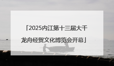 2025内江第十三届大千龙舟经贸文化博览会开幕