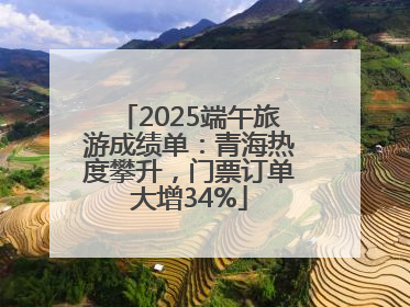 2025端午旅游成绩单：青海热度攀升，门票订单大增34%