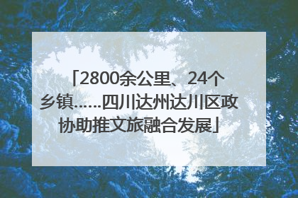 2800余公里、24个乡镇……四川达州达川区政协助推文旅融合发展