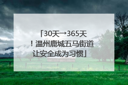 30天→365天！温州鹿城五马街道让安全成为习惯